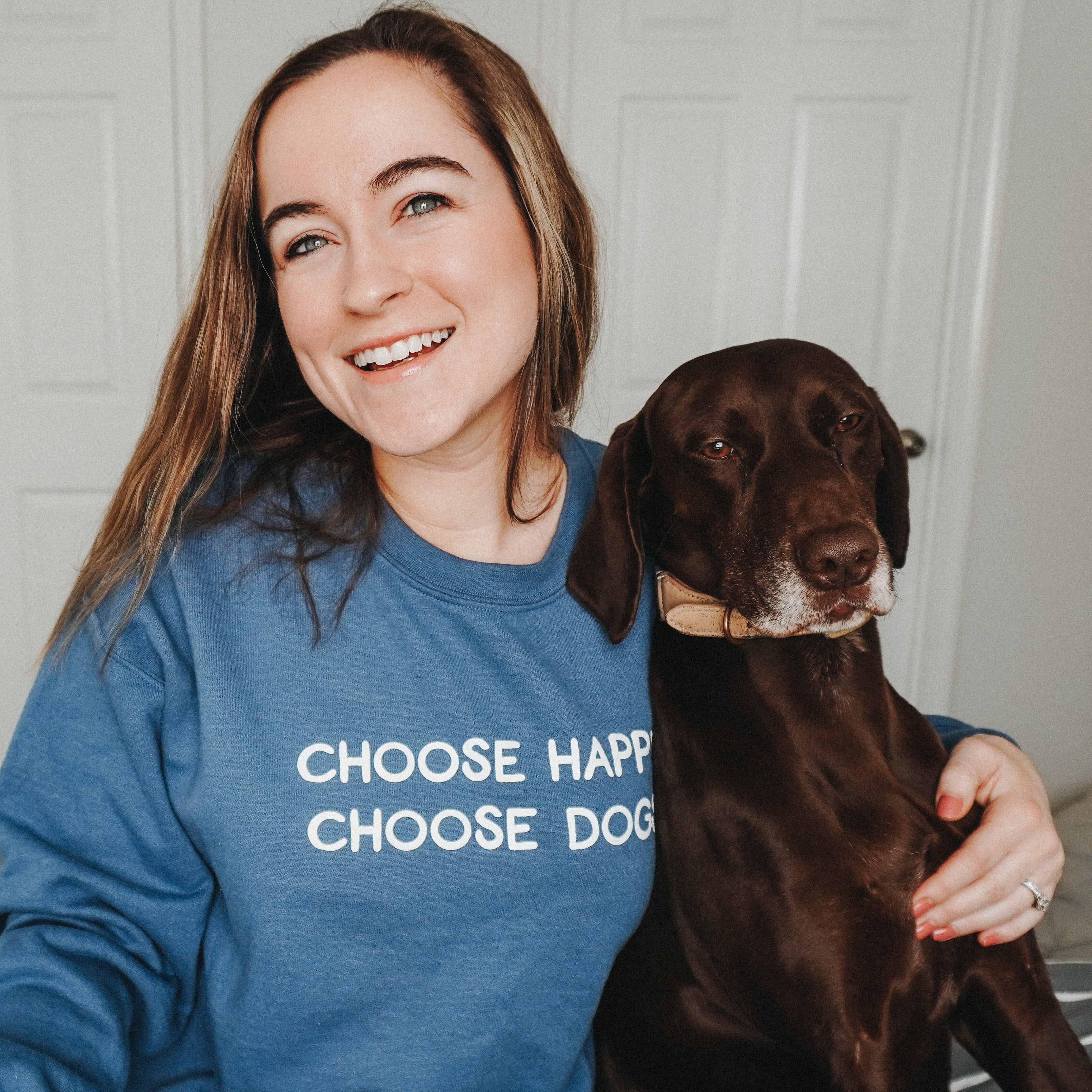 Choose Happy Choose Dogs Sweatshirt