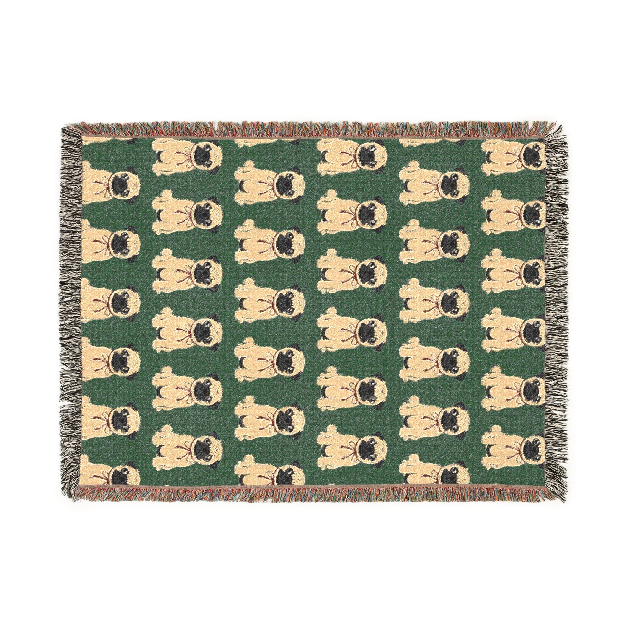 Pug Woven Blanket
