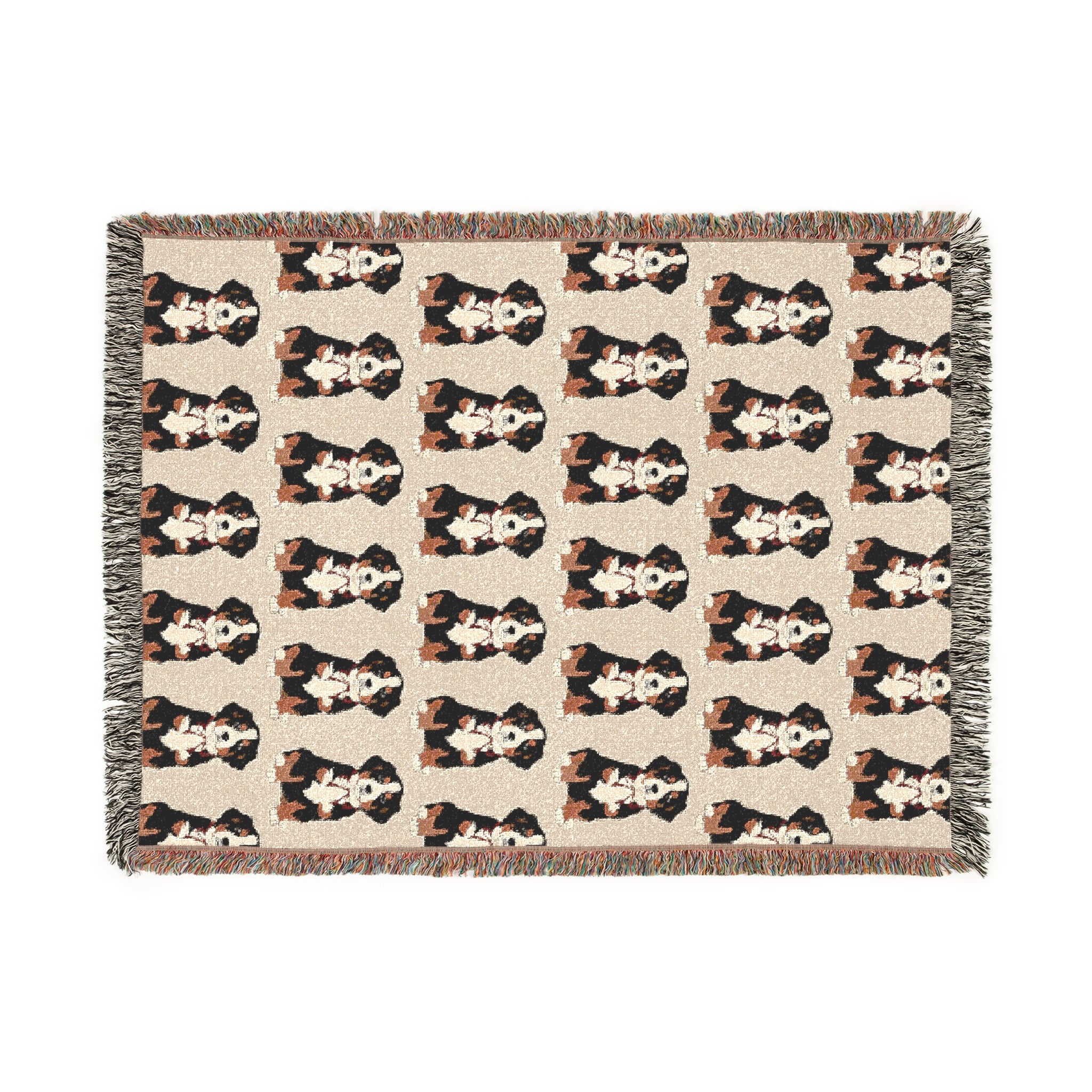 Bernese Mountain Dog Woven Blanket