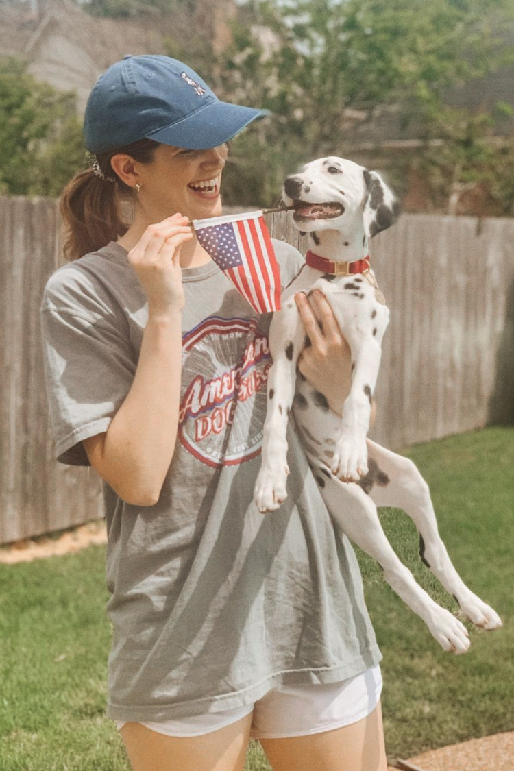 American Dog Mom Tee