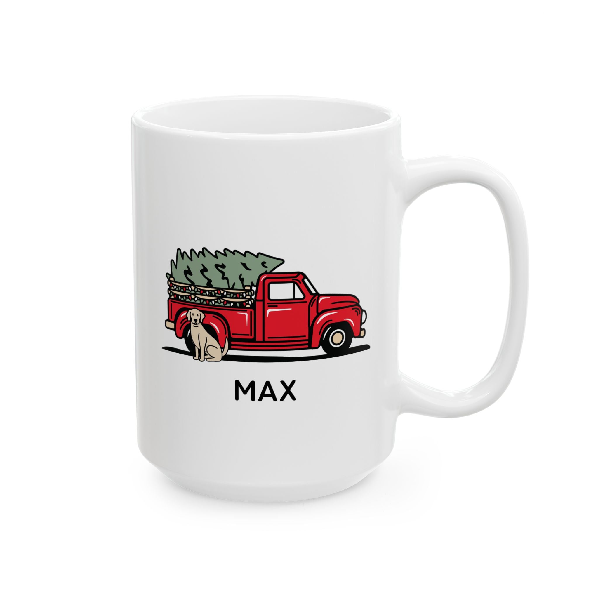 Add Your Dog Christmas Truck Mug