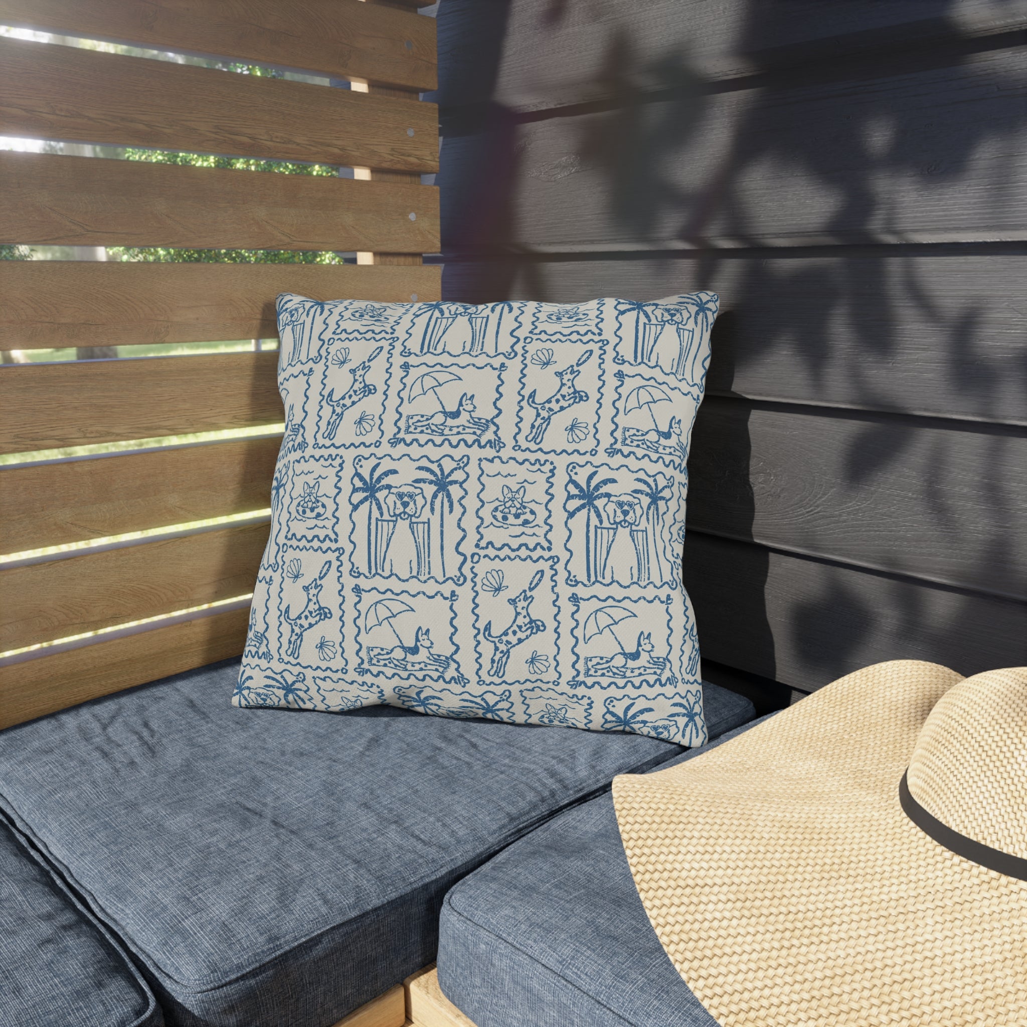 Coastal Dogs Outdoor Pillow