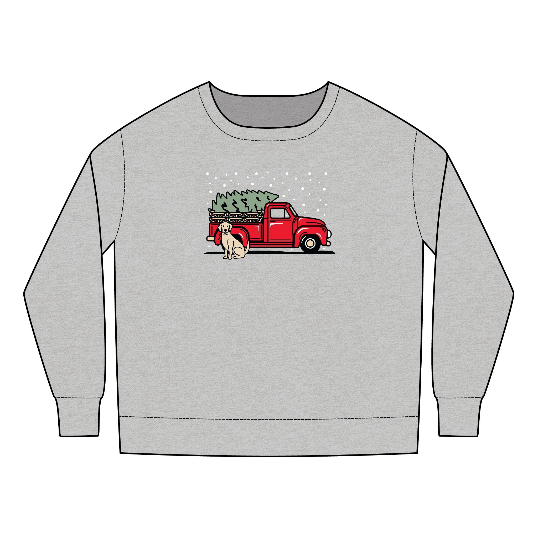 Add Your Dogs Christmas Truck Toddler Sweatshirt