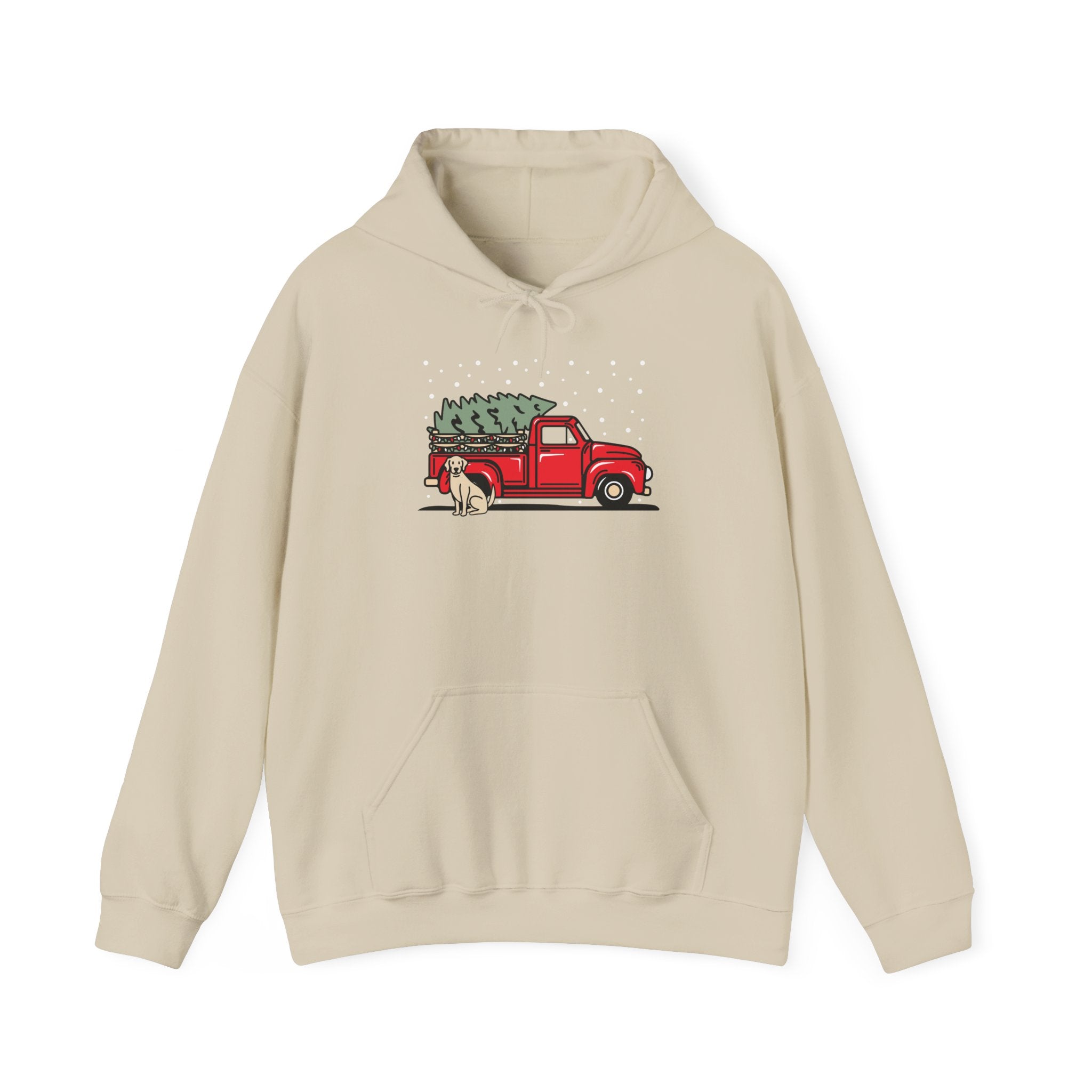 Add Your Dogs Christmas Truck Hoodie