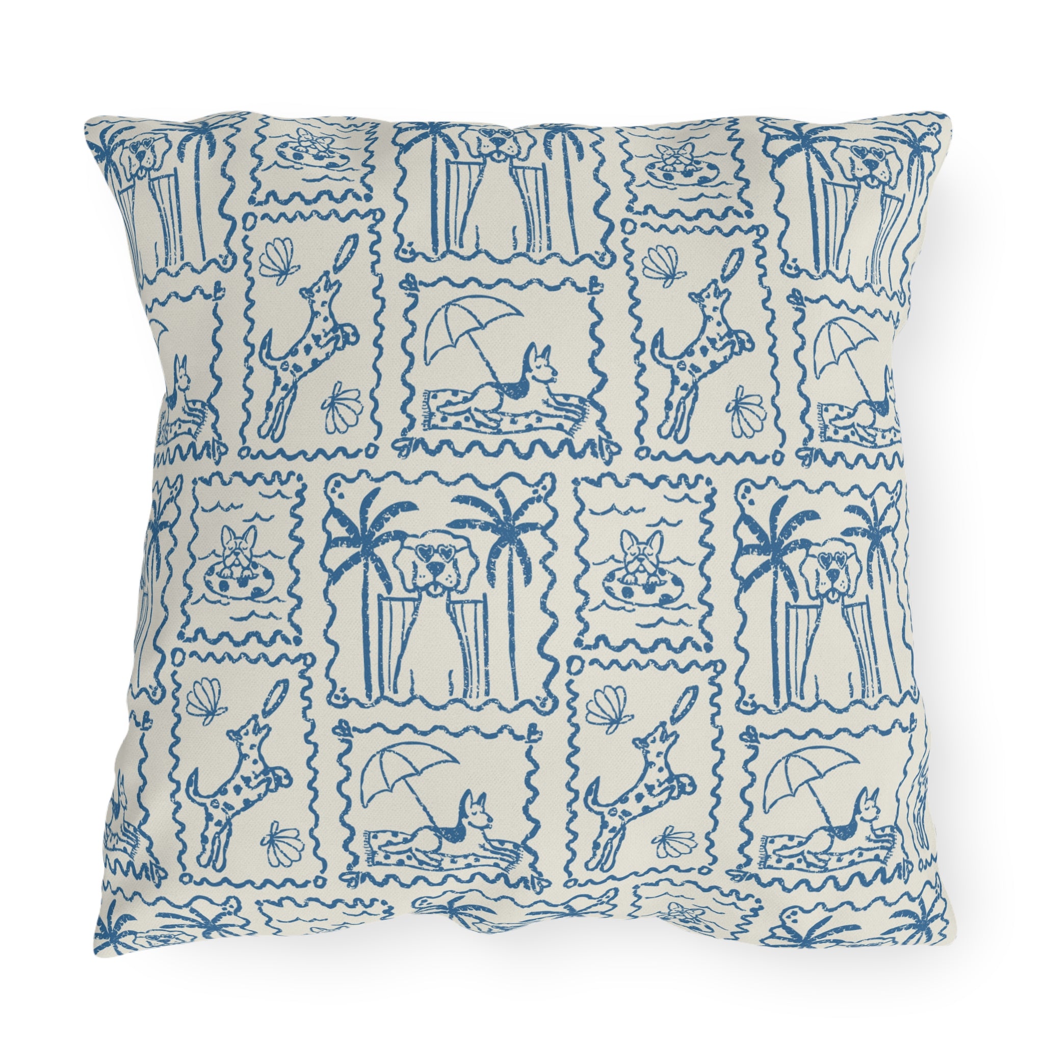 Coastal Dogs Outdoor Pillow