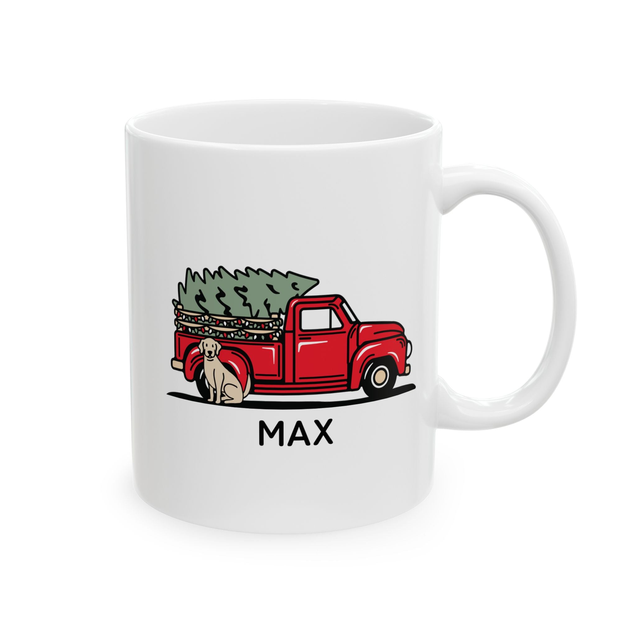 Add Your Dog Christmas Truck Mug