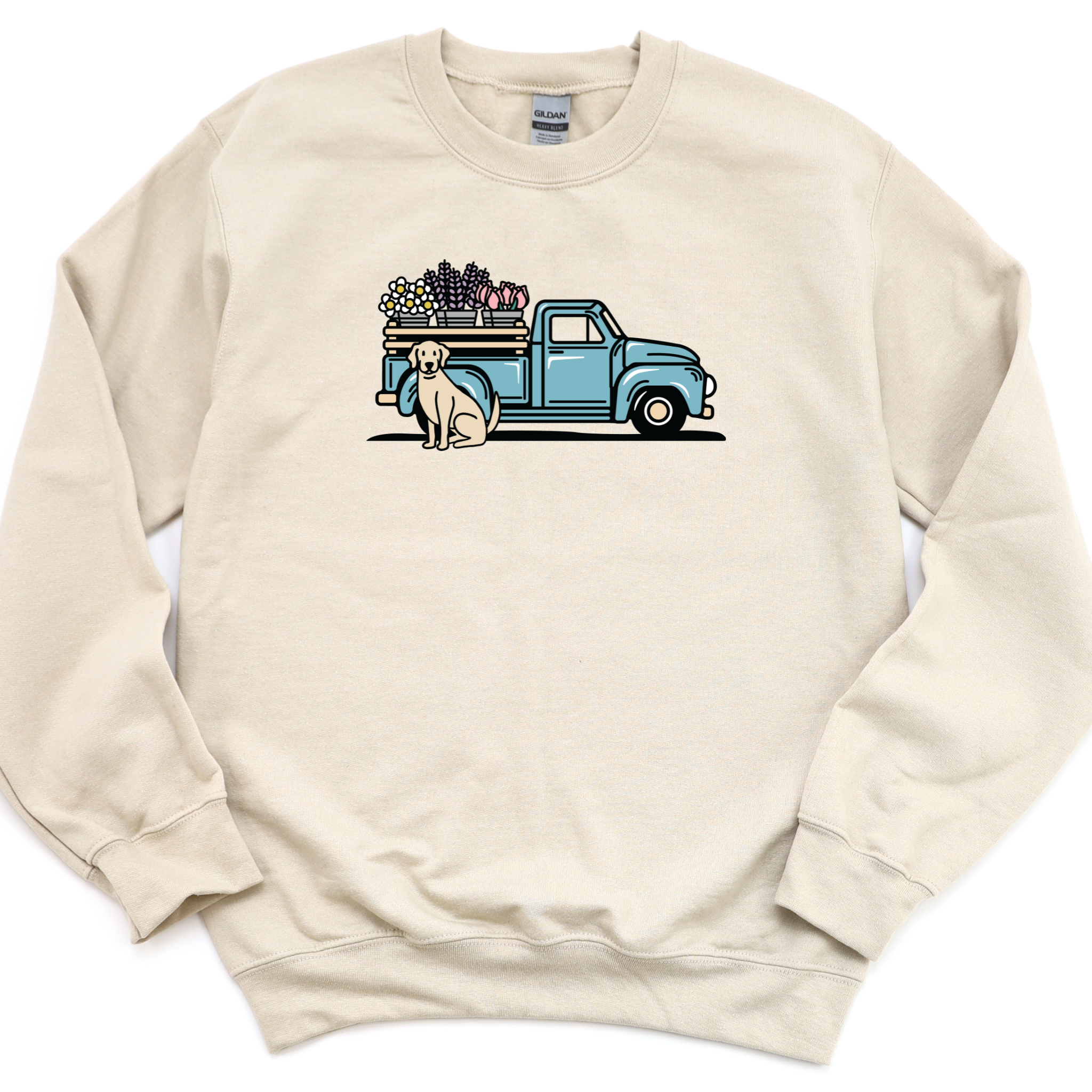 Flower Truck Dog Breed Sweatshirt
