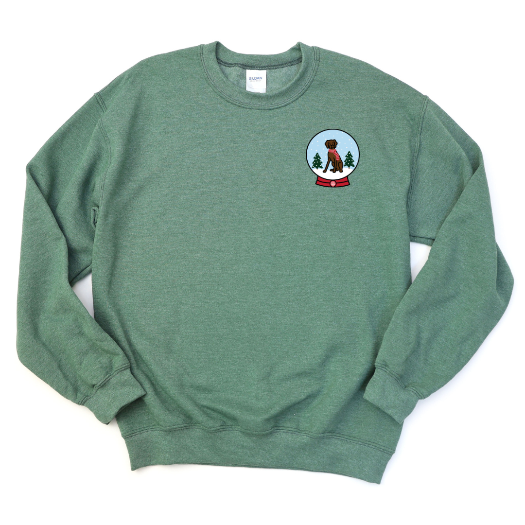 German Shorhaired Pointer Snow Globe Crewneck