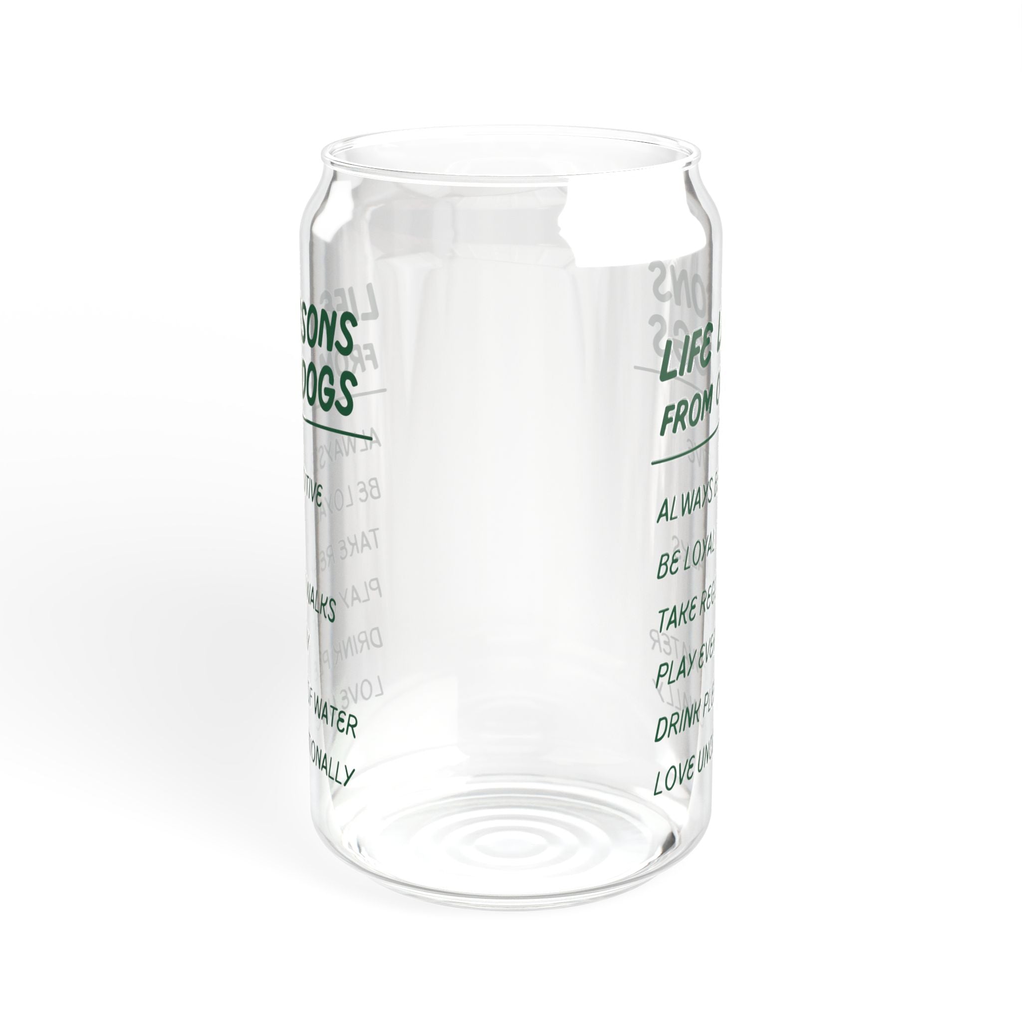 Life Lessons Glass Cup