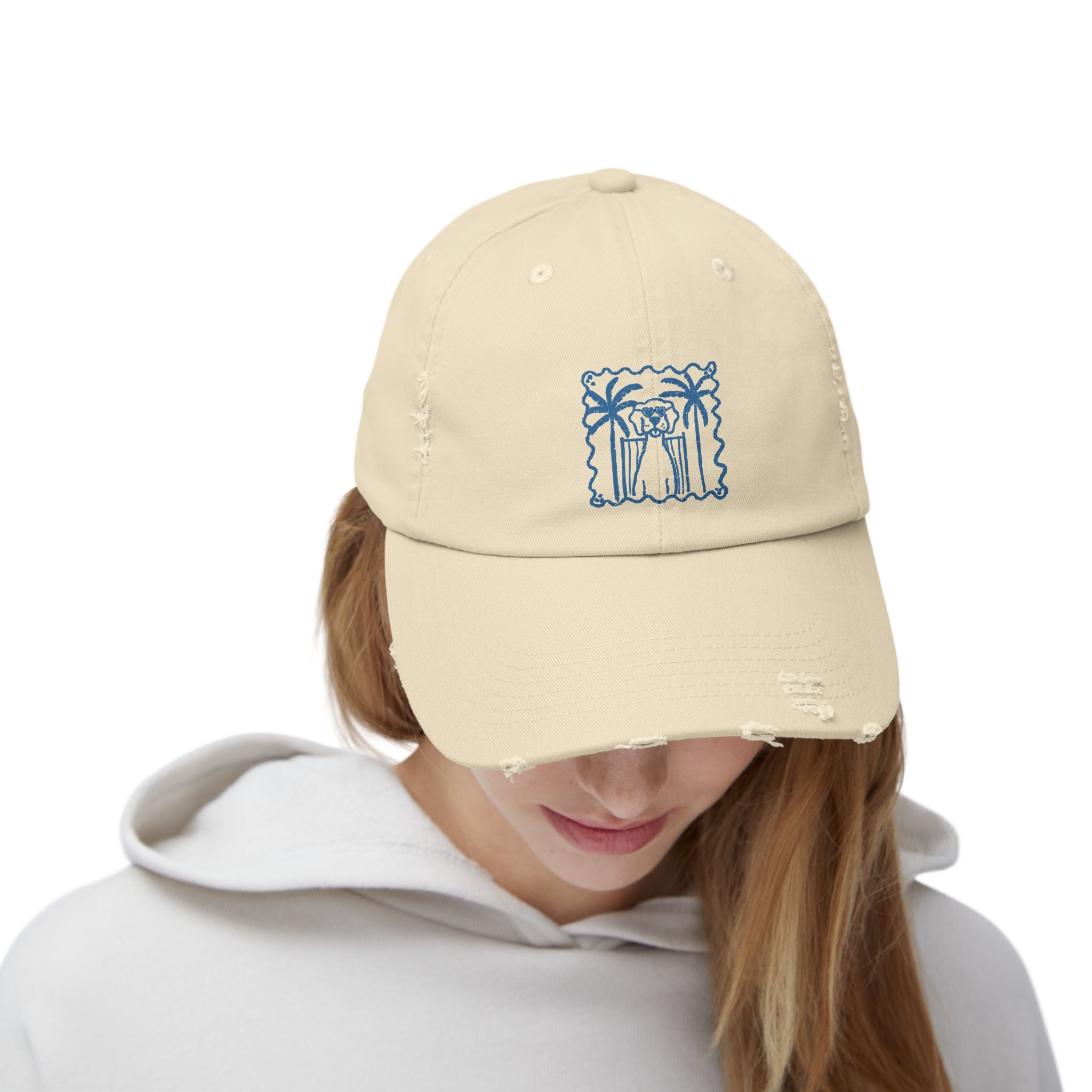 Coastal Beach Chair Dog Hat