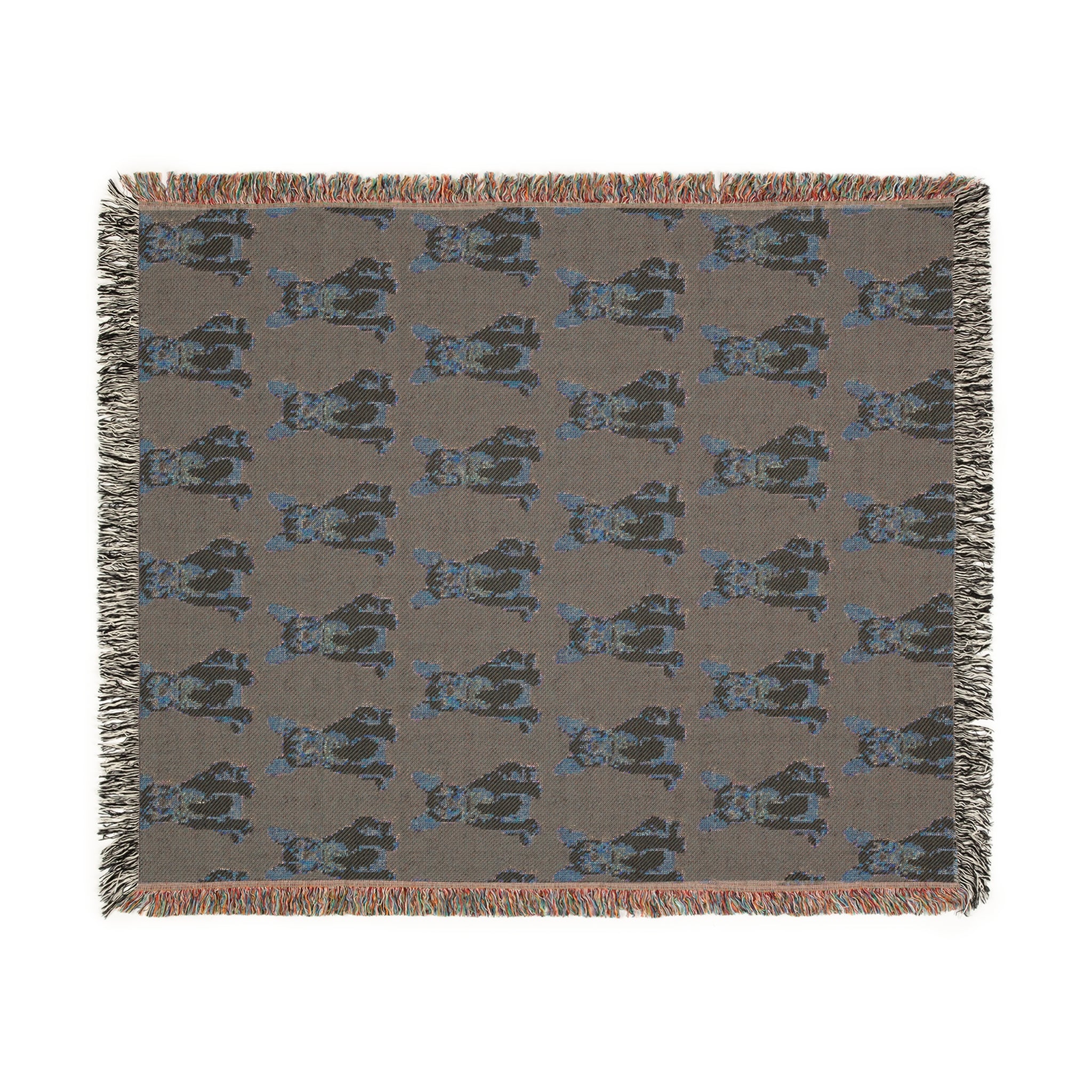 Frenchie Woven Blanket