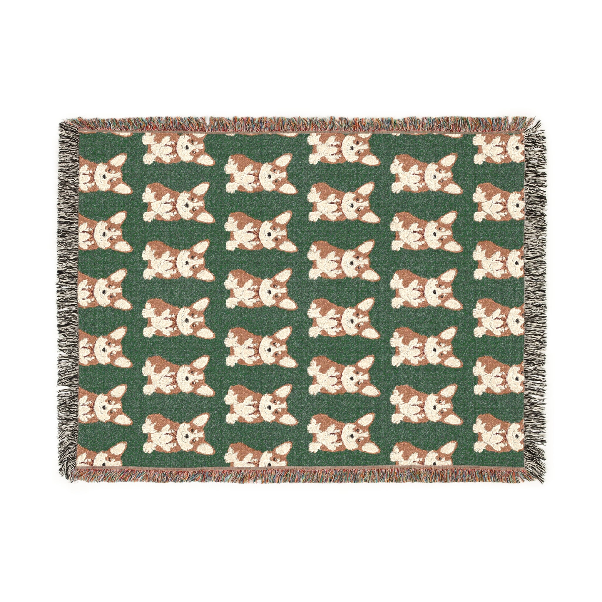 Corgi Woven Blanket