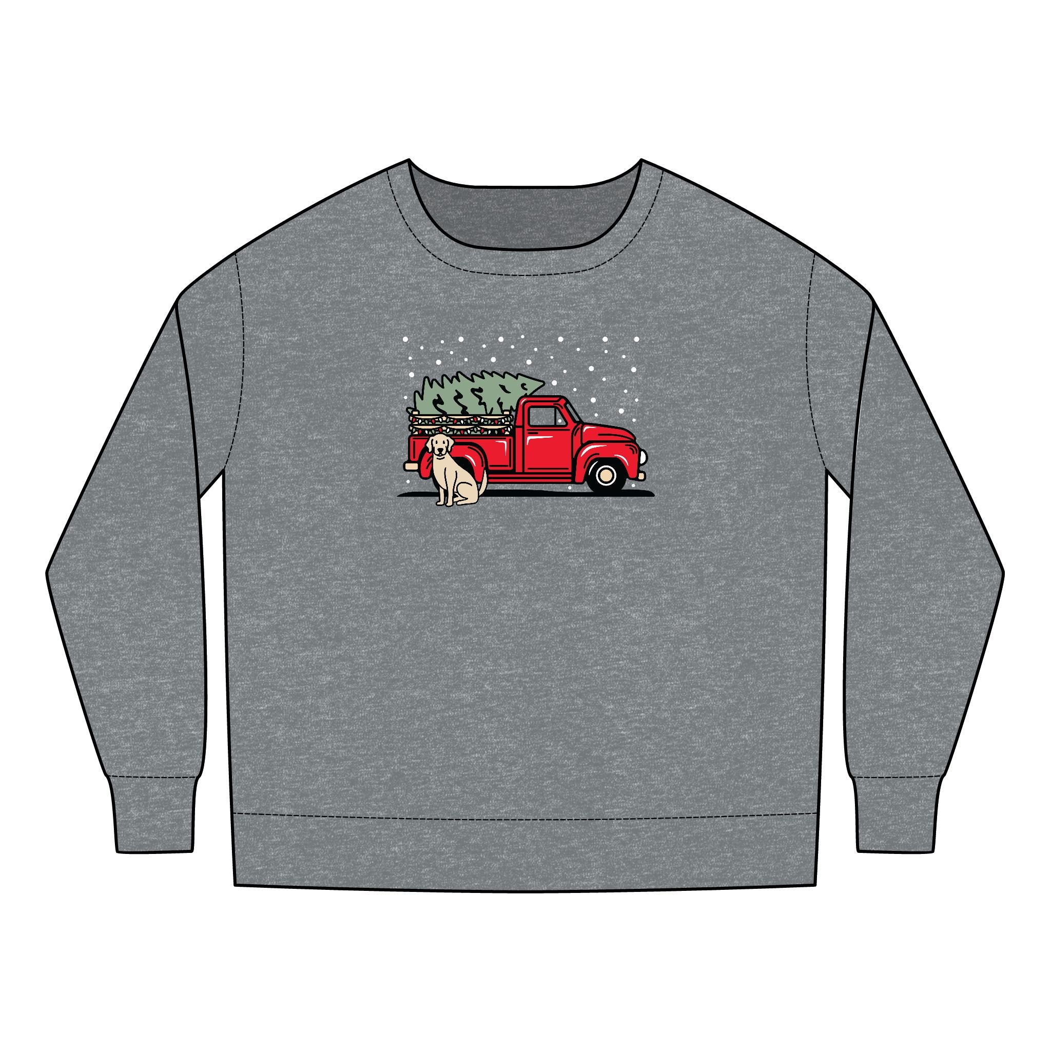 Add Your Dogs Christmas Truck Toddler Sweatshirt