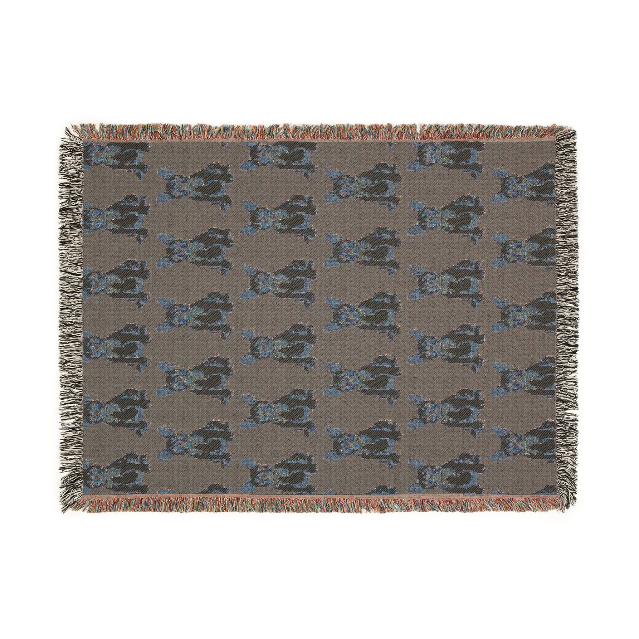 Frenchie Woven Blanket