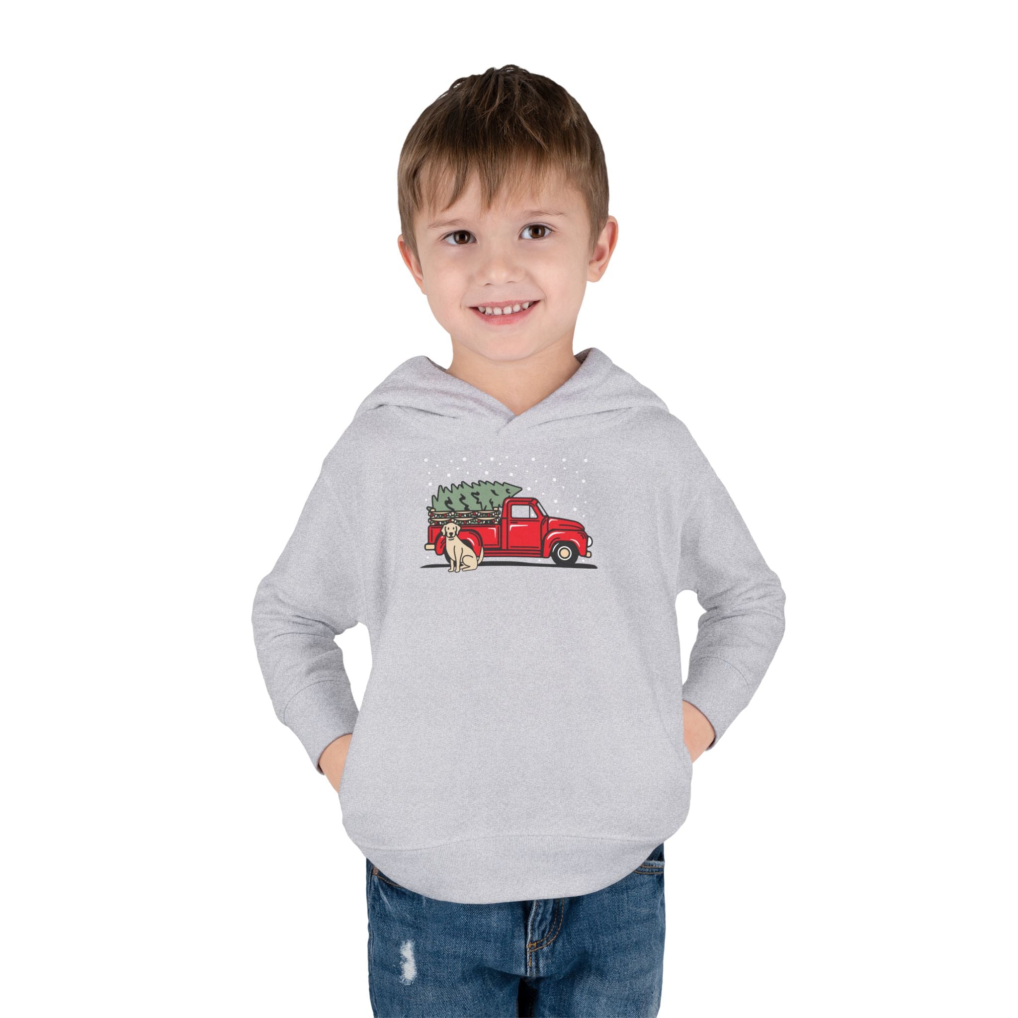 Add Your Dogs Christmas Truck Toddler Hoodie