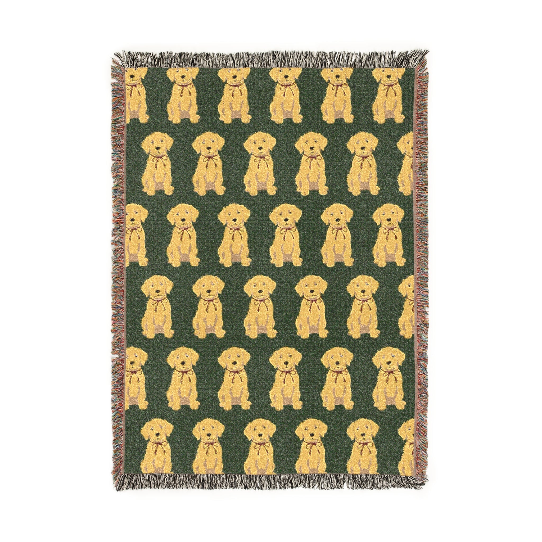 Yellow Lab Woven Blanket