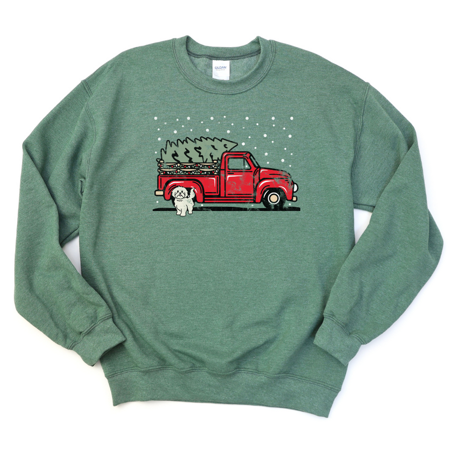 Shih Tzu Holiday Truck Crewneck