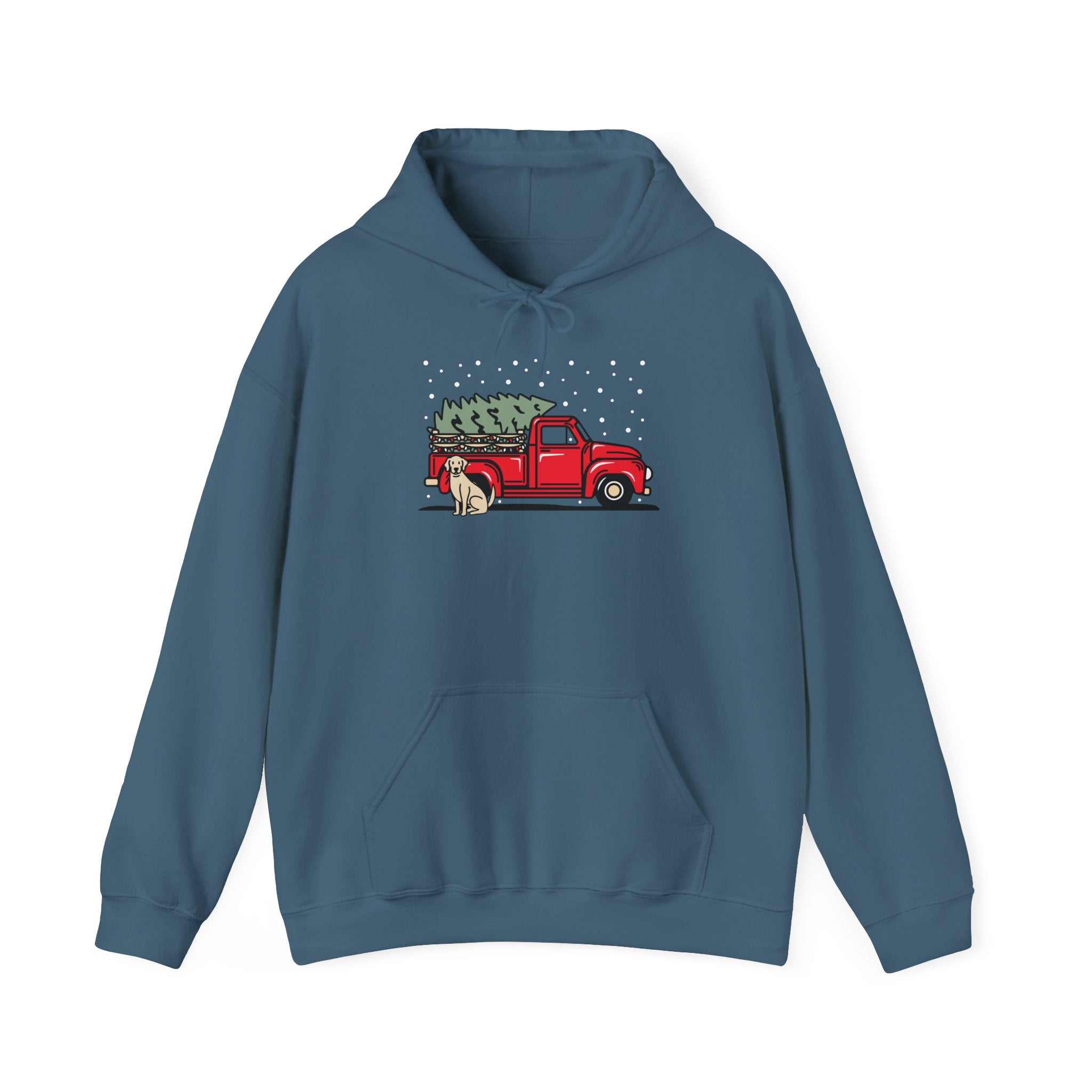 Add Your Dogs Christmas Truck Hoodie