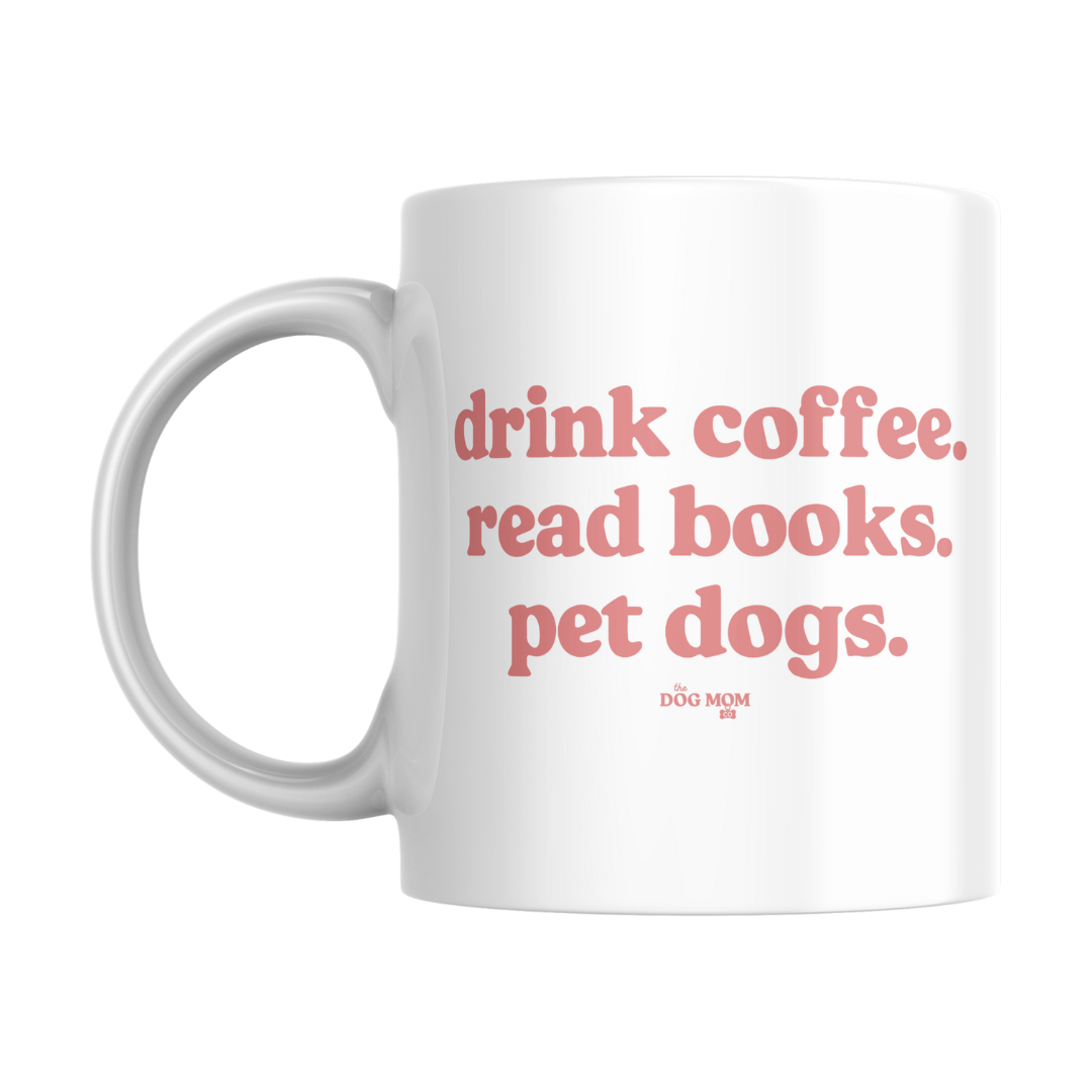 Coffee Books Dogs Mug