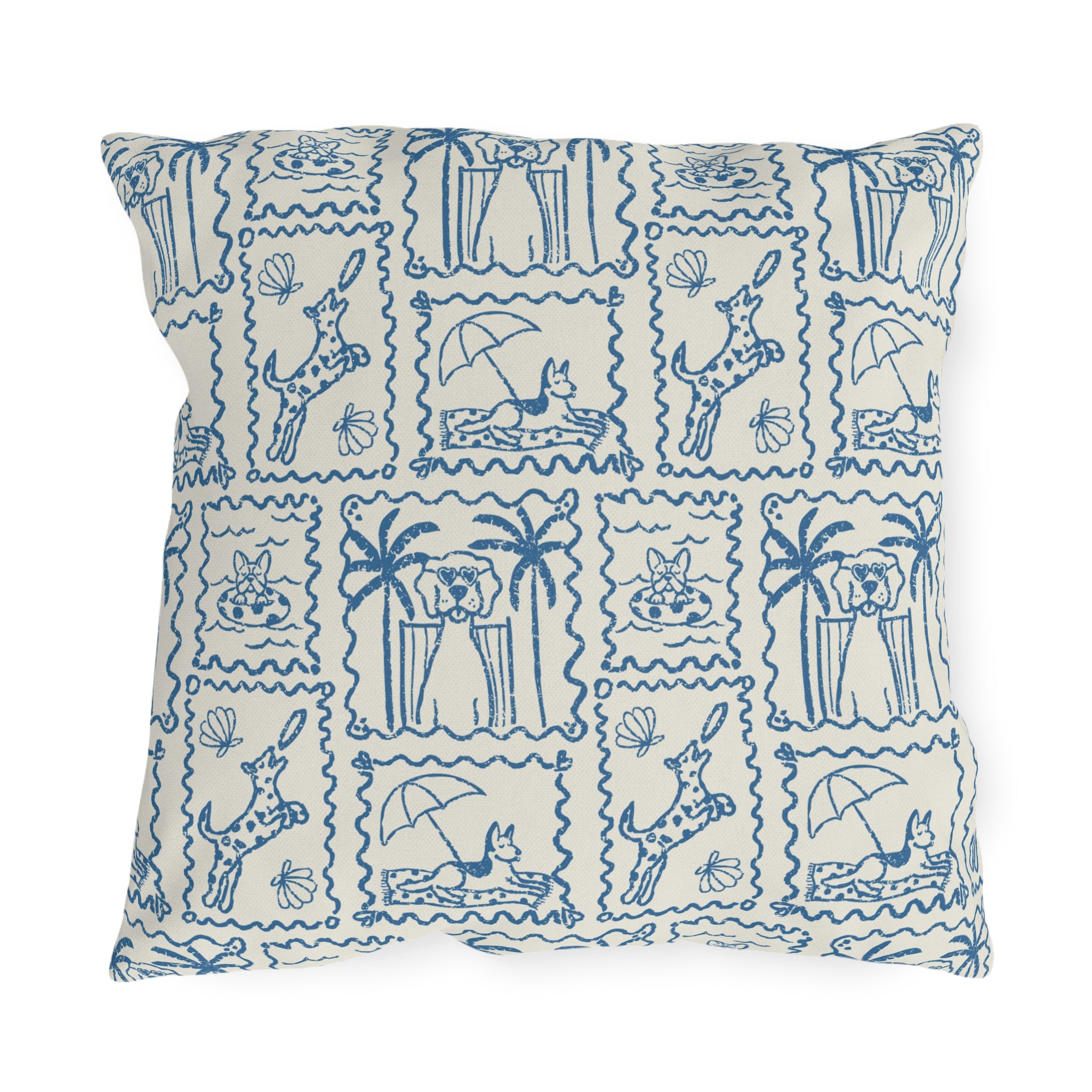 Coastal Dogs Outdoor Pillow