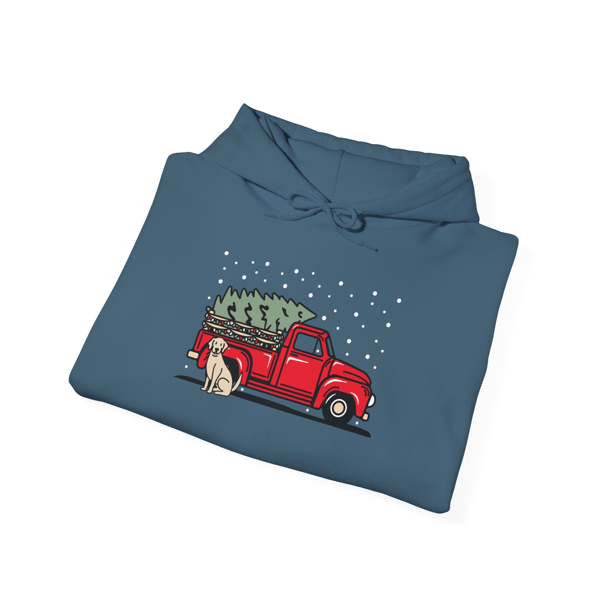 Add Your Dogs Christmas Truck Hoodie