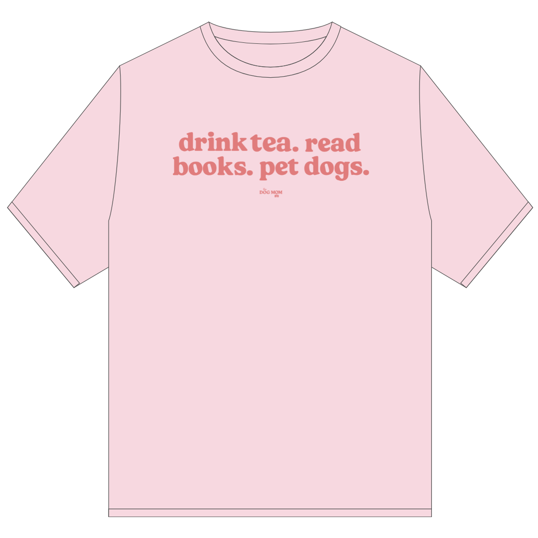 Tea Books Dogs Tee