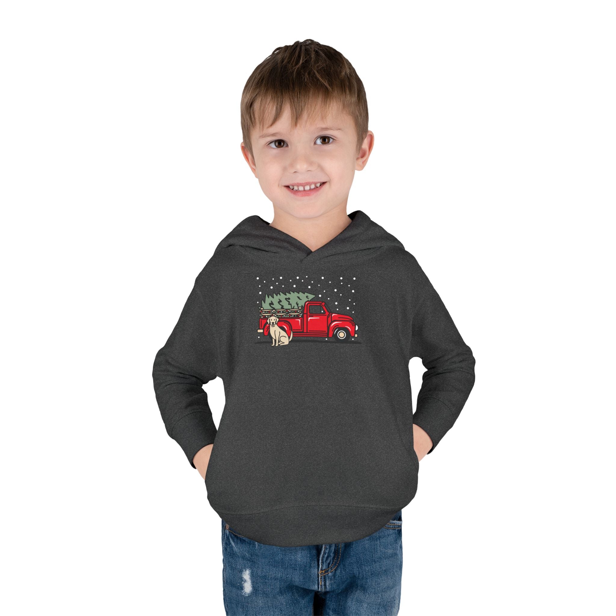 Add Your Dogs Christmas Truck Toddler Hoodie