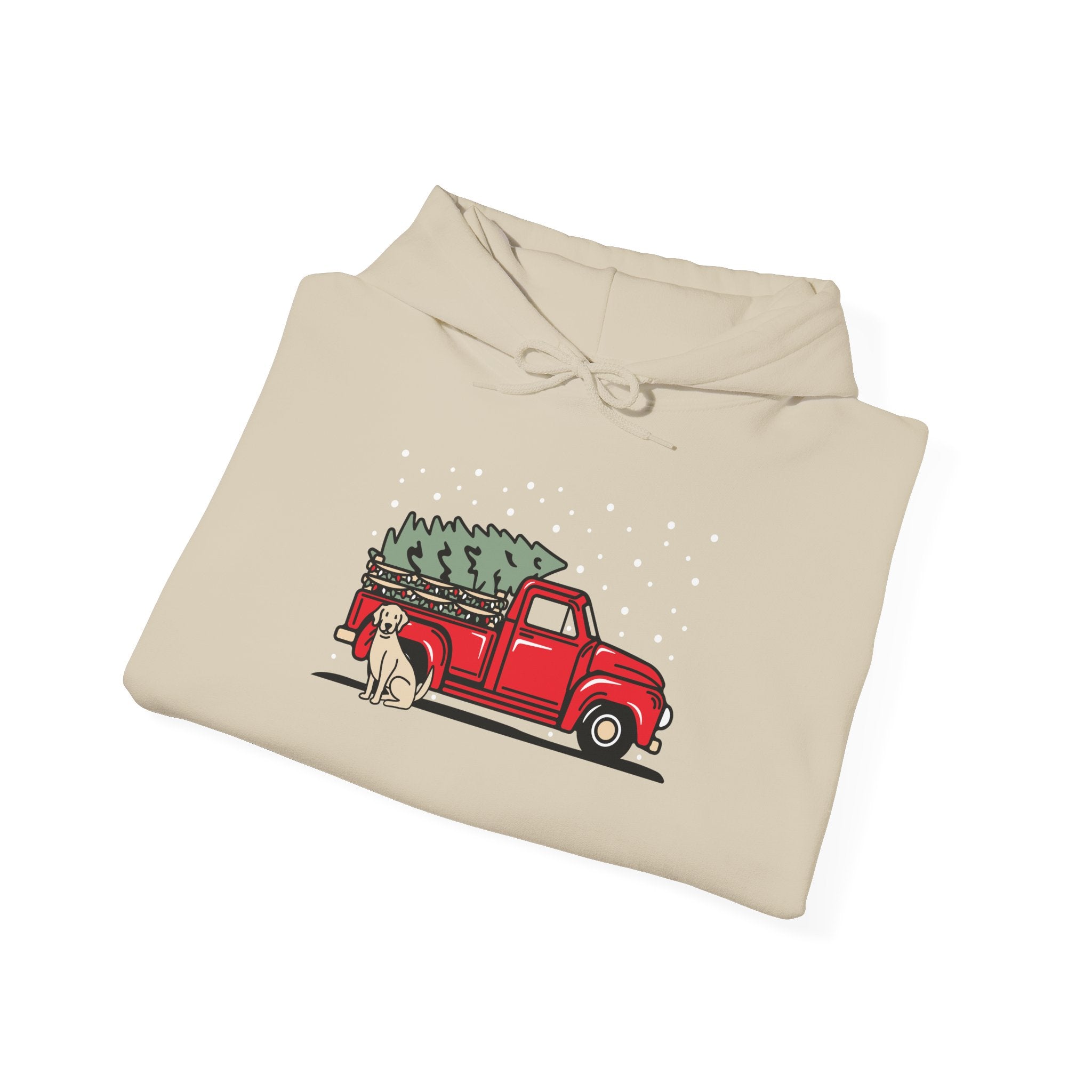 Add Your Dogs Christmas Truck Hoodie