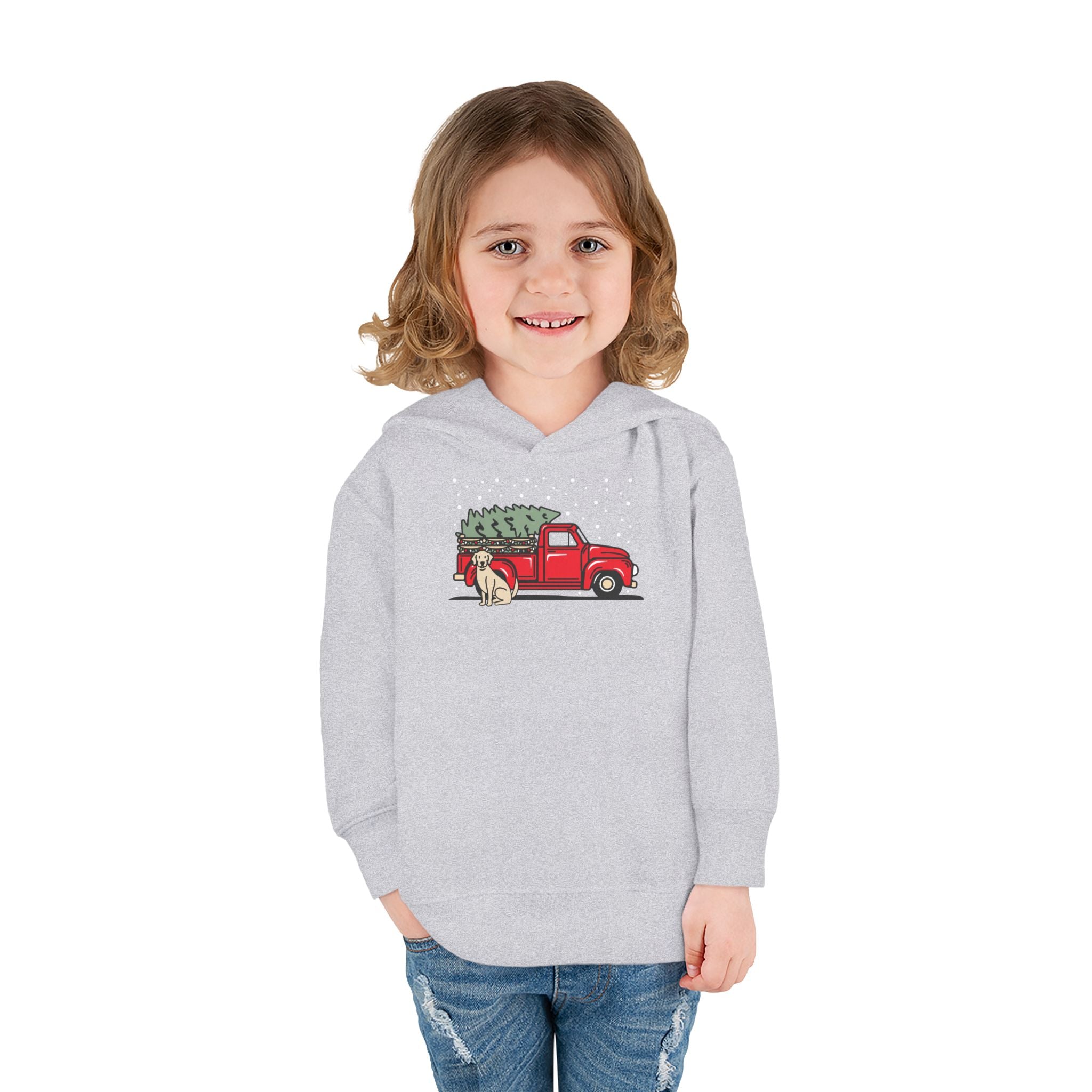 Add Your Dogs Christmas Truck Toddler Hoodie