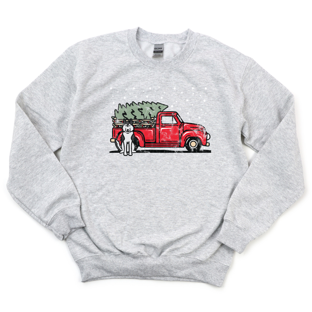 Husky Holiday Truck Crewneck