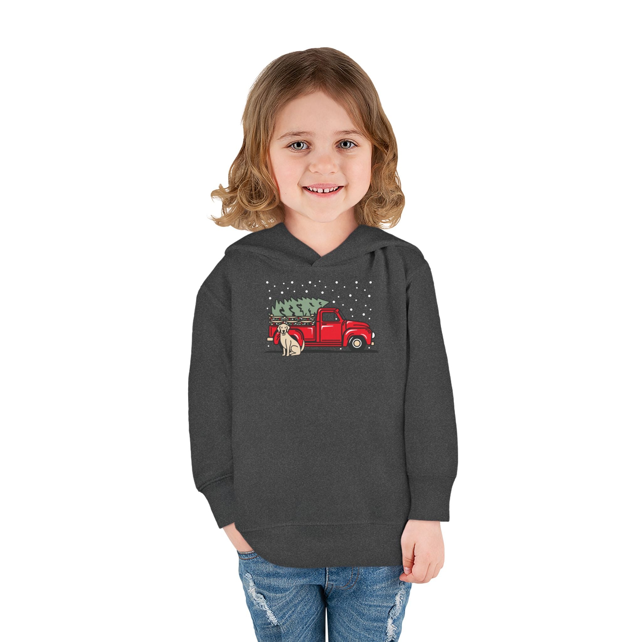 Add Your Dogs Christmas Truck Toddler Hoodie