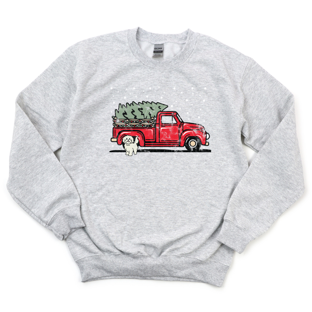 Shih Tzu Holiday Truck Crewneck