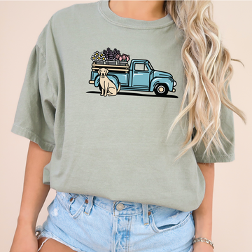 Flower Truck Dog Breed Tee (add up to 8 dogs)