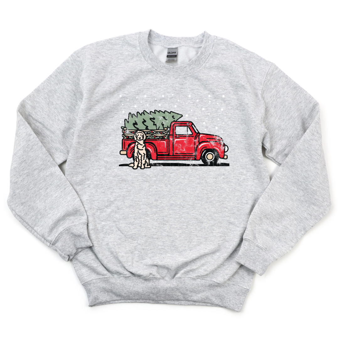Doodle Holiday Truck Crewneck