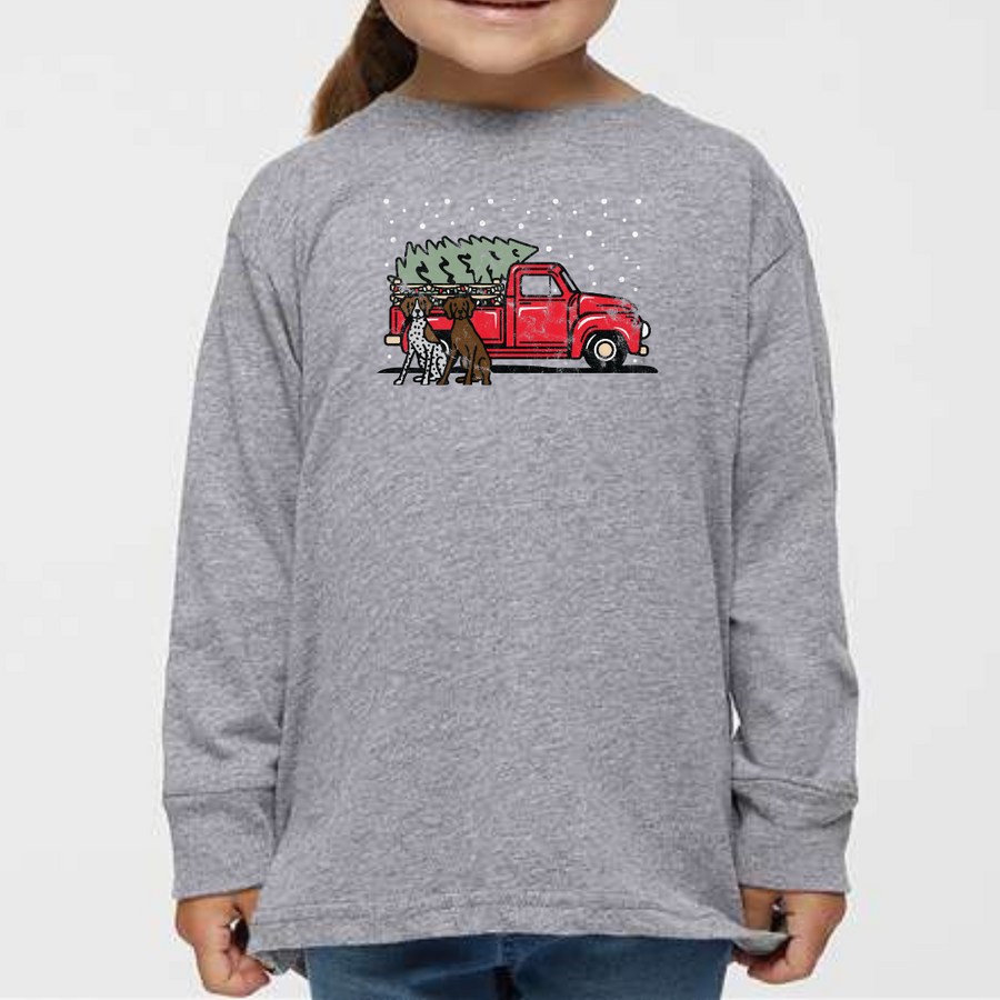 KIDS - PICK MULTIPLE DOGS Holiday Truck Long Sleeve Tee