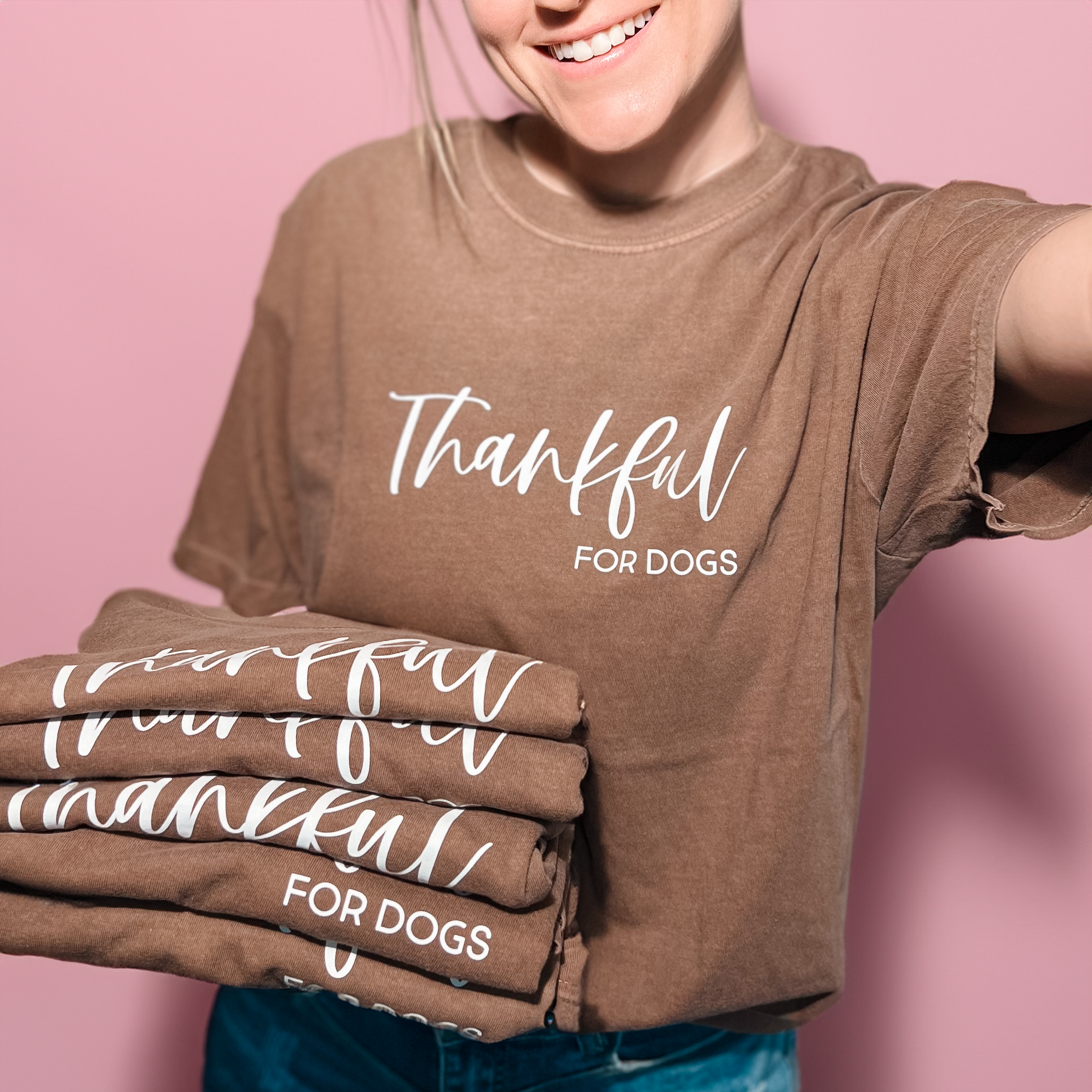 Thankful for Dogs Short Sleeve Tee