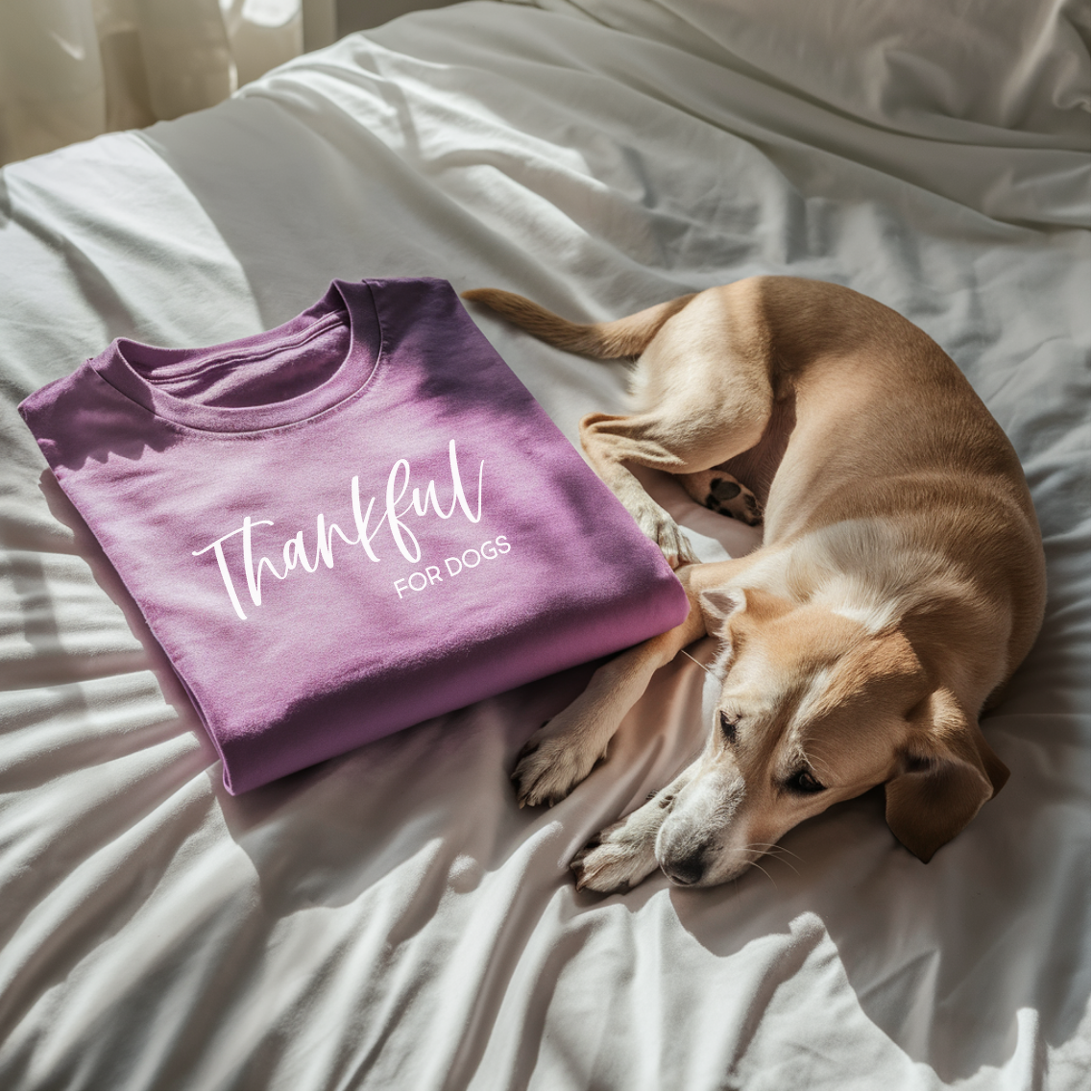 Thankful for Dogs Short Sleeve Tee