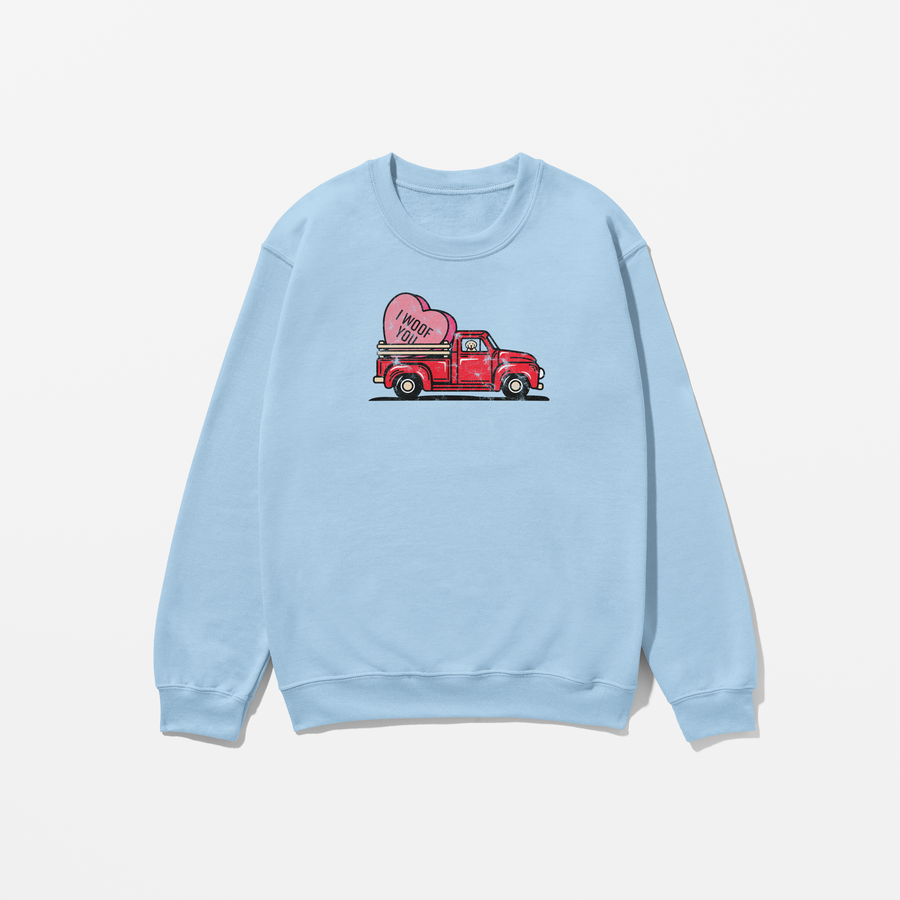 I Woof You Truck Sweatshirt