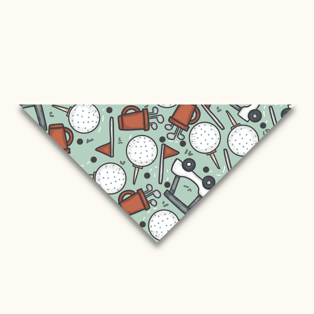 Golfer Active Dog Bandana