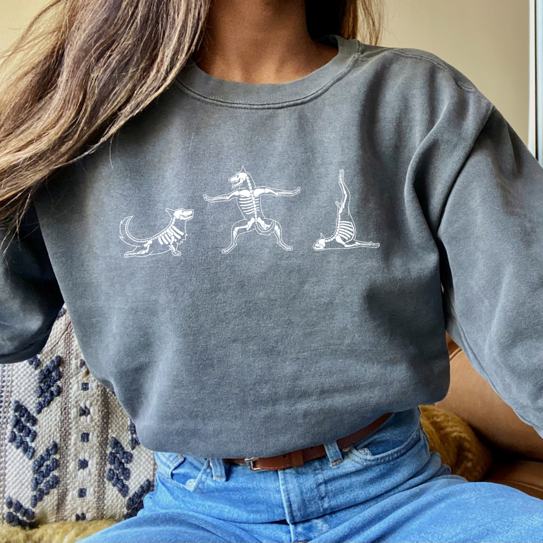Skeleton Yoga Dogs Sweatshirt