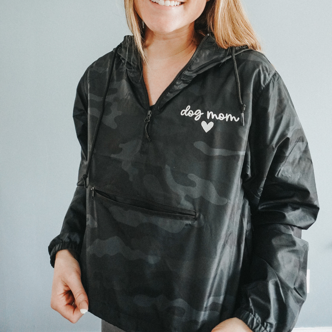 Embroidered Cropped Windbreaker