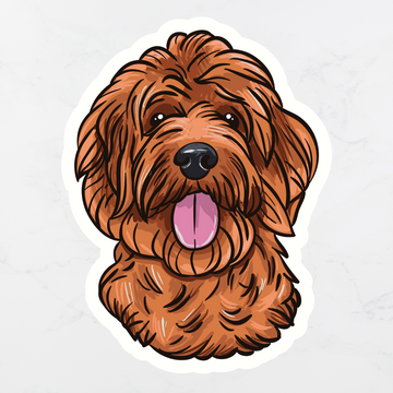 Red Doodle Sticker