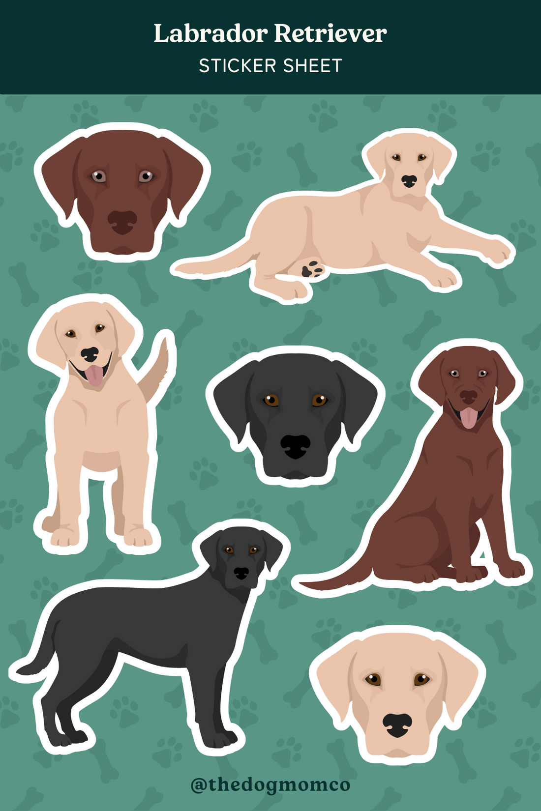 Labrador Retriever Sticker Sheet