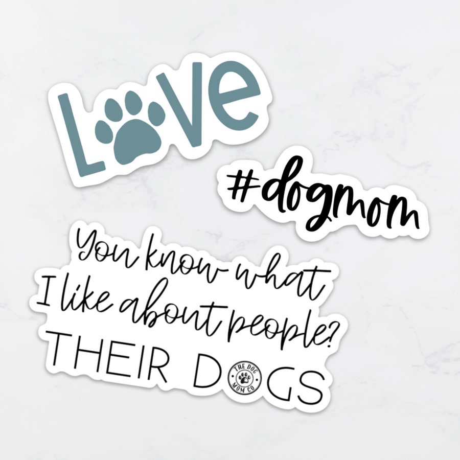 Basic Dog Mom Sticker Pack