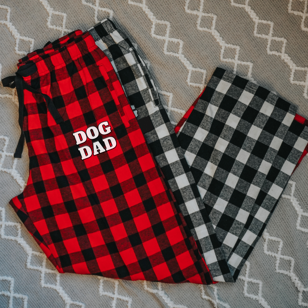 Dog Dad Buffalo Check Pajama Pants