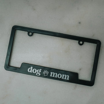 Dog Mom License Plate Cover