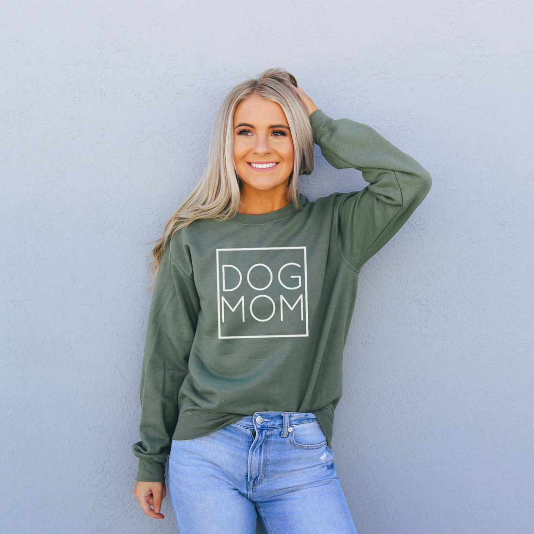Dog Mom Square Sweatshirt