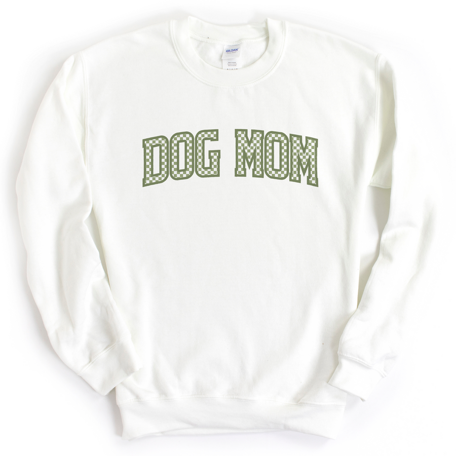 Checkered Dog Mom Crewneck